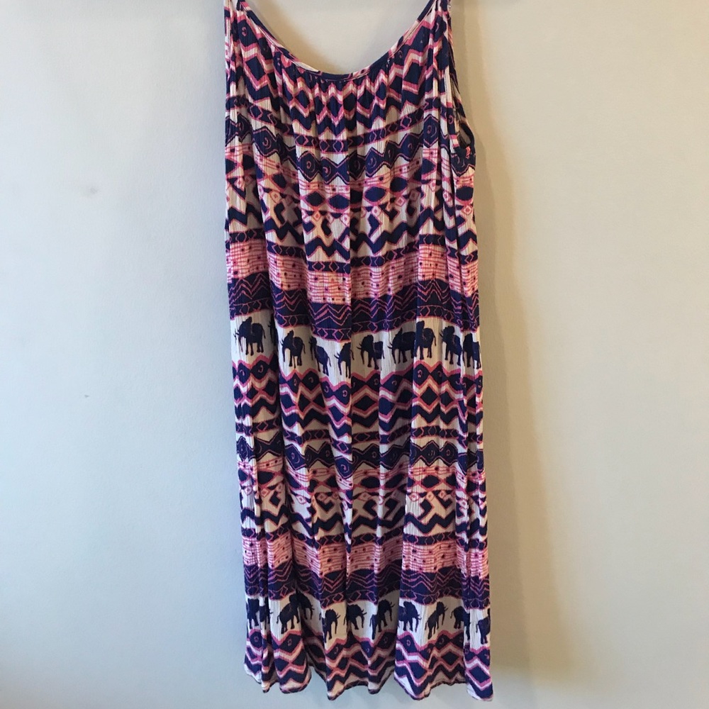 Pink and blue elephant dress/ cover up